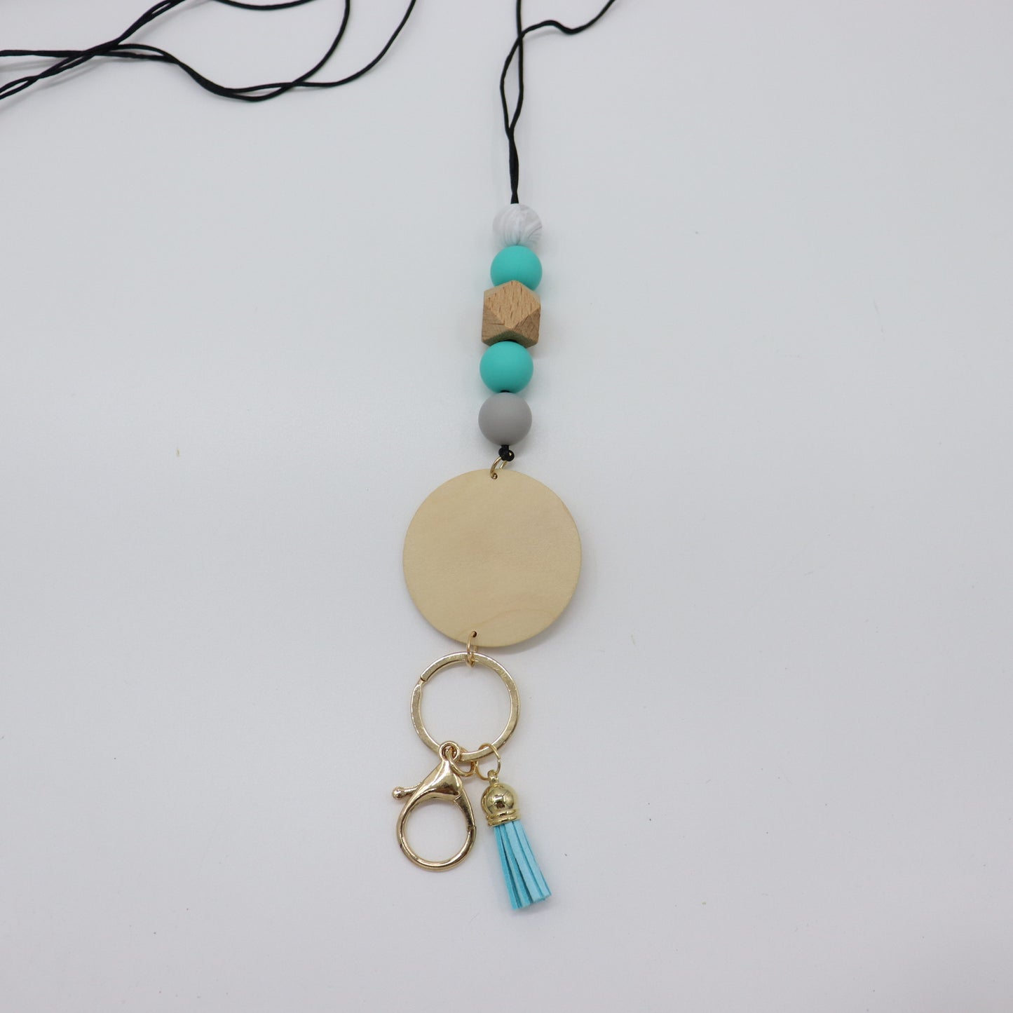 Beaded Keychain Lanyard with Decorative Tassel Acalora