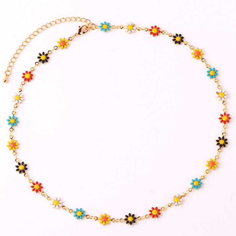 Floral Daisy Chain Necklace Acalora