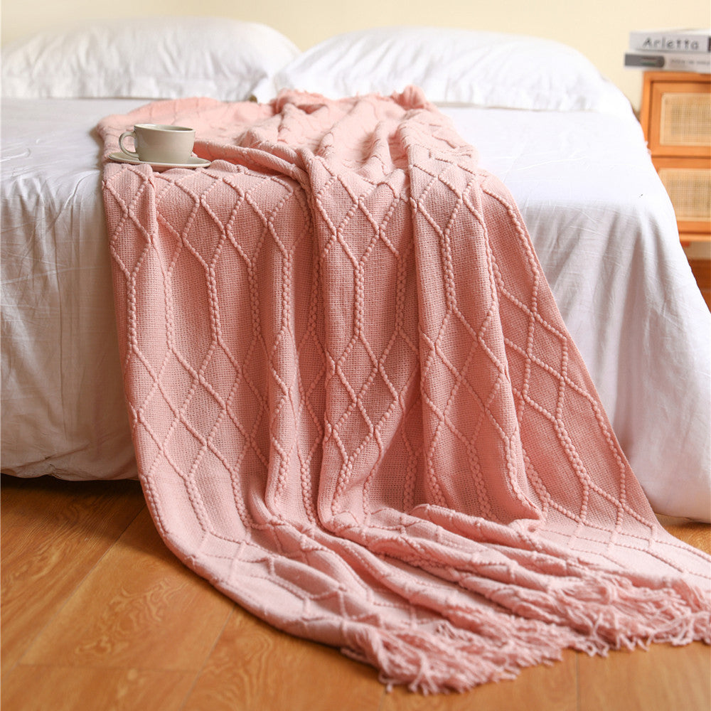 Luxurious Woven Textured Throw Blanket