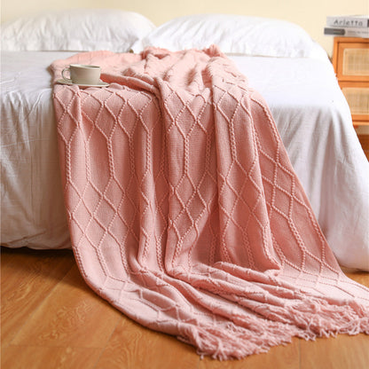 Luxurious Woven Textured Throw Blanket