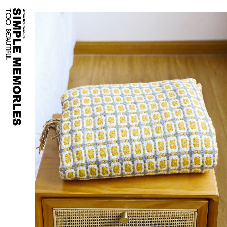 Unisex Houndstooth Pattern Cozy Throw Blanket