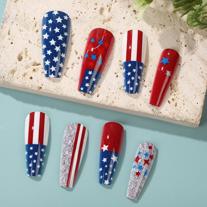 Creative Nail Art with Patriotic Design Acalora