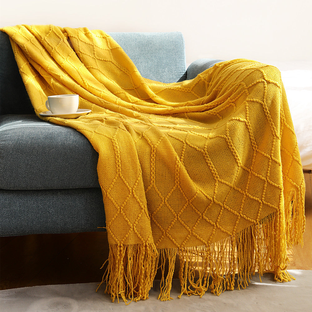 Luxurious Woven Textured Throw Blanket