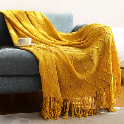 Luxurious Woven Textured Throw Blanket
