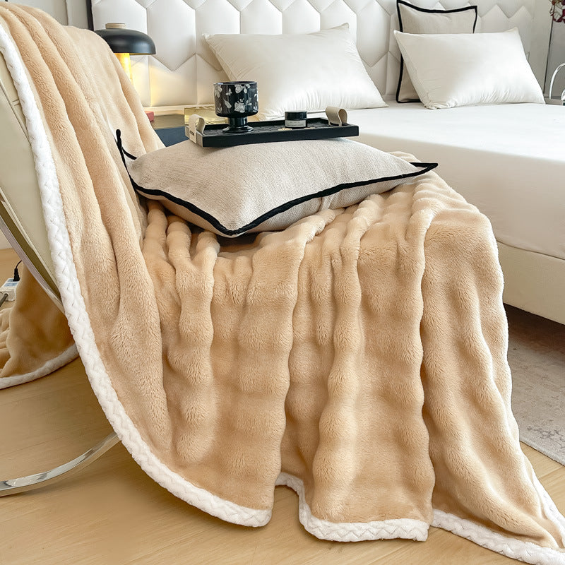 Plush Faux Fur Throw Blanket