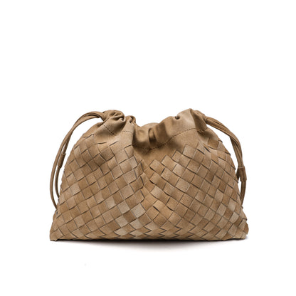 Woven Drawstring Shoulder Bag Acalora