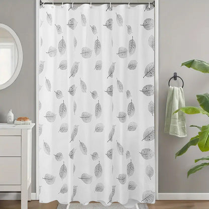 Leaf-Patterned Shower Curtain
