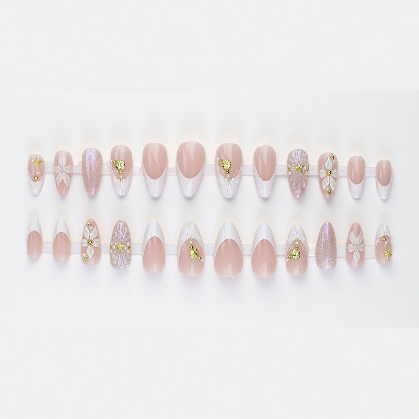 Glamorous Floral Stiletto Press-On Nail Set Acalora
