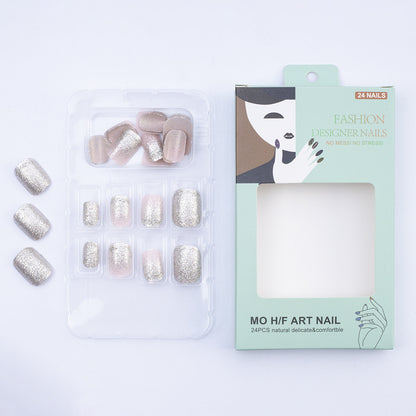 Elegant glitter pattern artificial nails Acalora