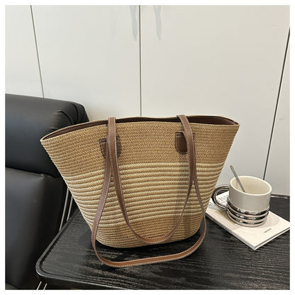Stylish Straw Beach Tote Bag Acalora