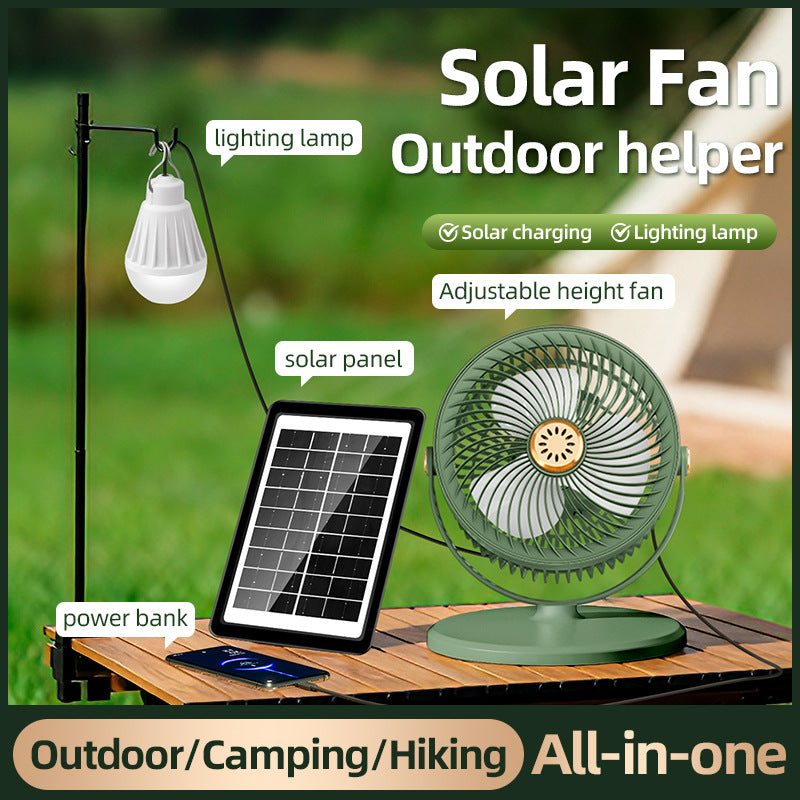Unisex Solar-Powered Multi-Functional Floor Fan Bowlift