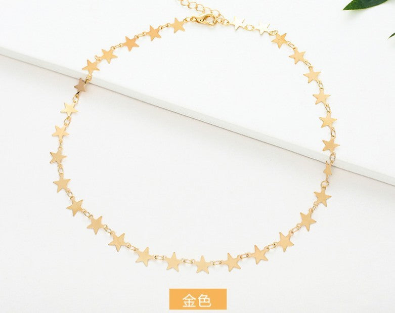 Star Motif Chain Necklace Acalora