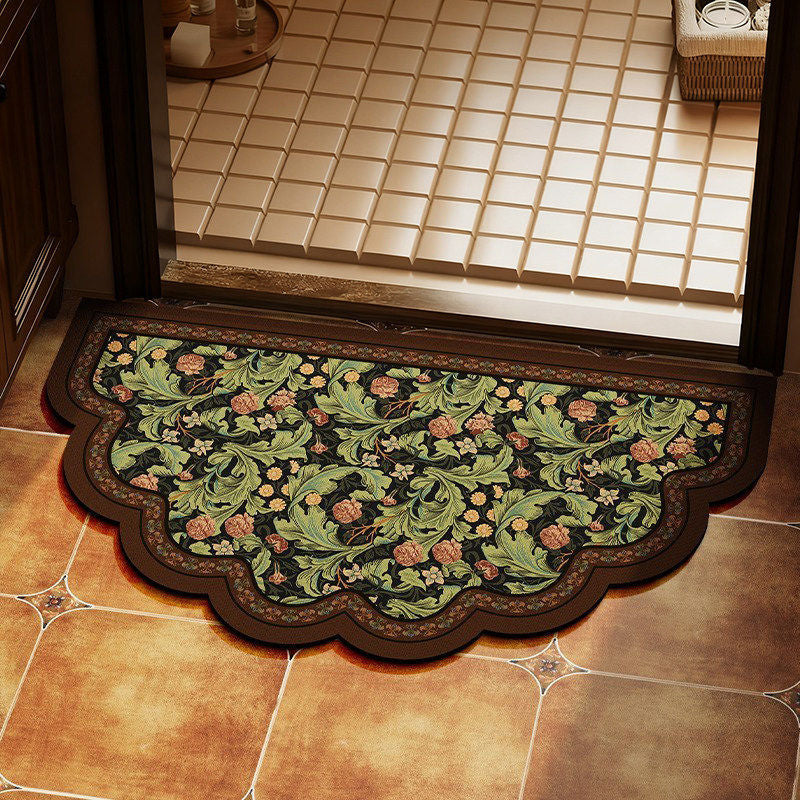 Decorative Floral Patterned Door Mat