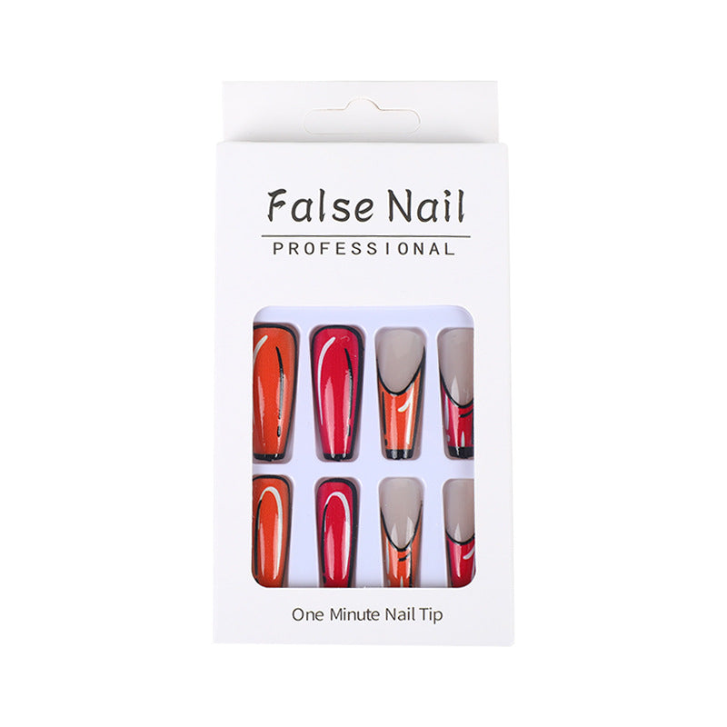 Creative artificial nails with modern color play Acalora