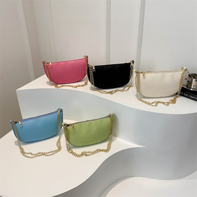 Minimalist Half-Moon Crossbody Bag Acalora