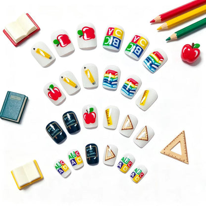 Educational Theme Nail Art Acalora