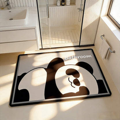 Cute Cartoon Bear-Themed Bath Mat Acalora