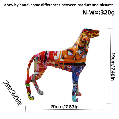 Colorful decorative figure of a dog in modern design Acalora