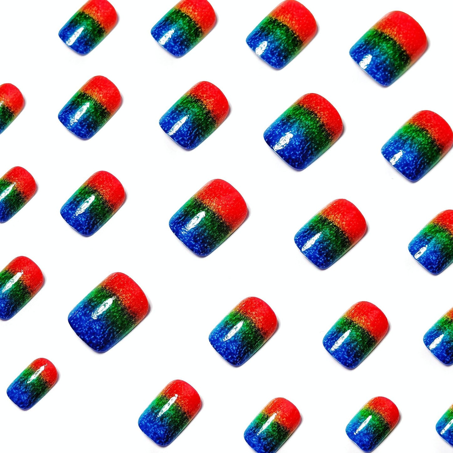 Gradient Glitter Nail Art Acalora