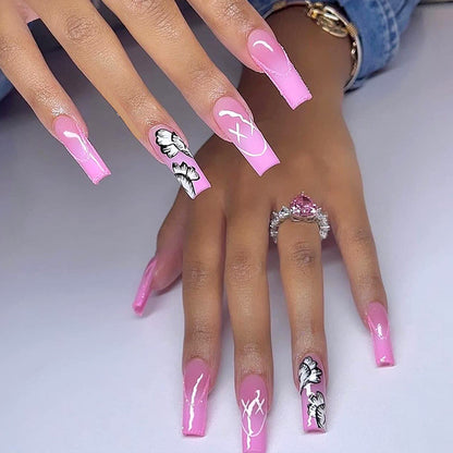 Artificial nail set with unique patterns Acalora