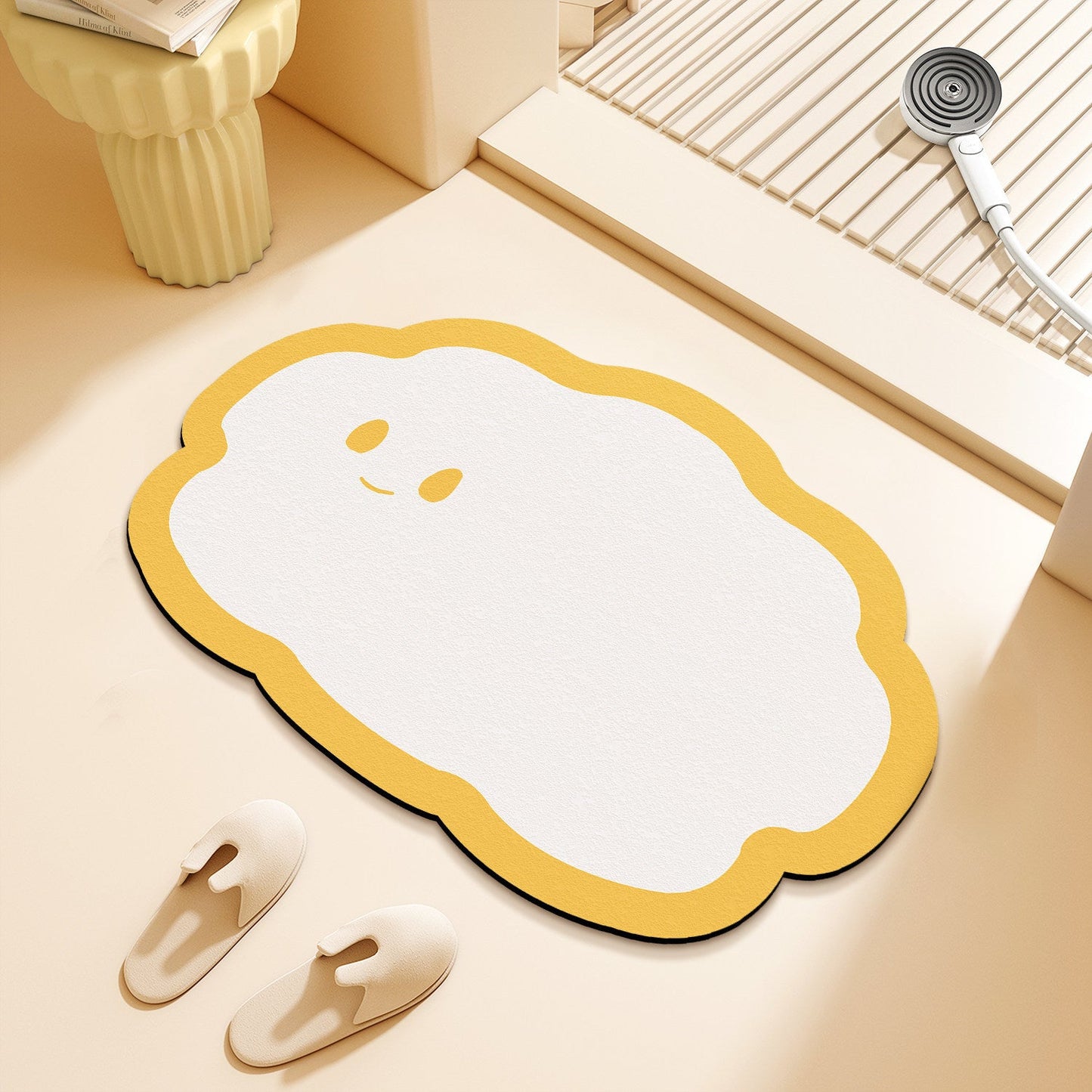 Playful Cloud-Shaped Bath Mat