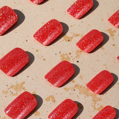 Glittering artificial nails with high-gloss effect Acalora