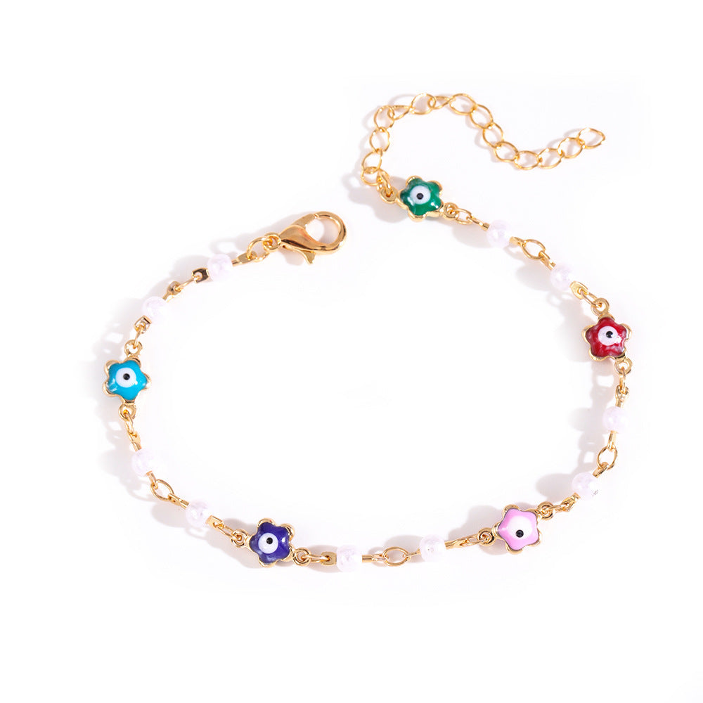 Colorful Charm Ankle Bracelet Acalora