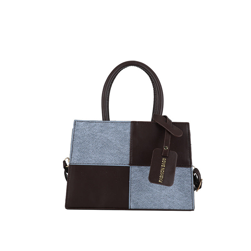 Geometric Patterned Handheld Tote Bag Acalora