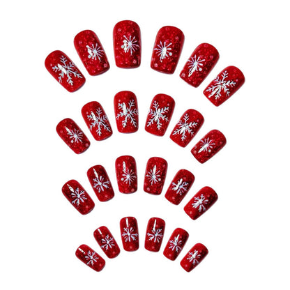 Snowflake Design Acrylic Nail Art Acalora