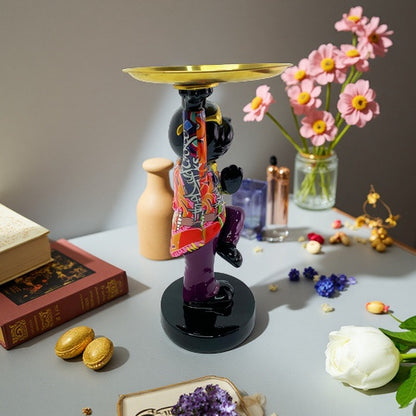 Decorative sculpture with tray Acalora