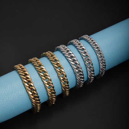 Chunky Metallic Curb Chain Necklace Acalora