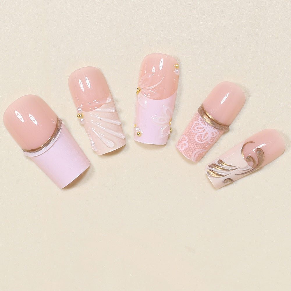 Elegant Decorative Press-On Nail Tips Acalora