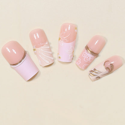 Elegant Decorative Press-On Nail Tips Acalora