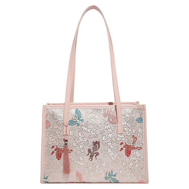 Embroidered Butterfly Pattern Handbag Acalora