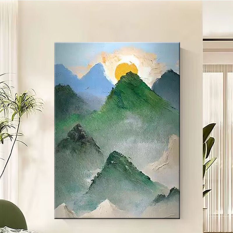 Serene Mountain Landscape Canvas Artwork
