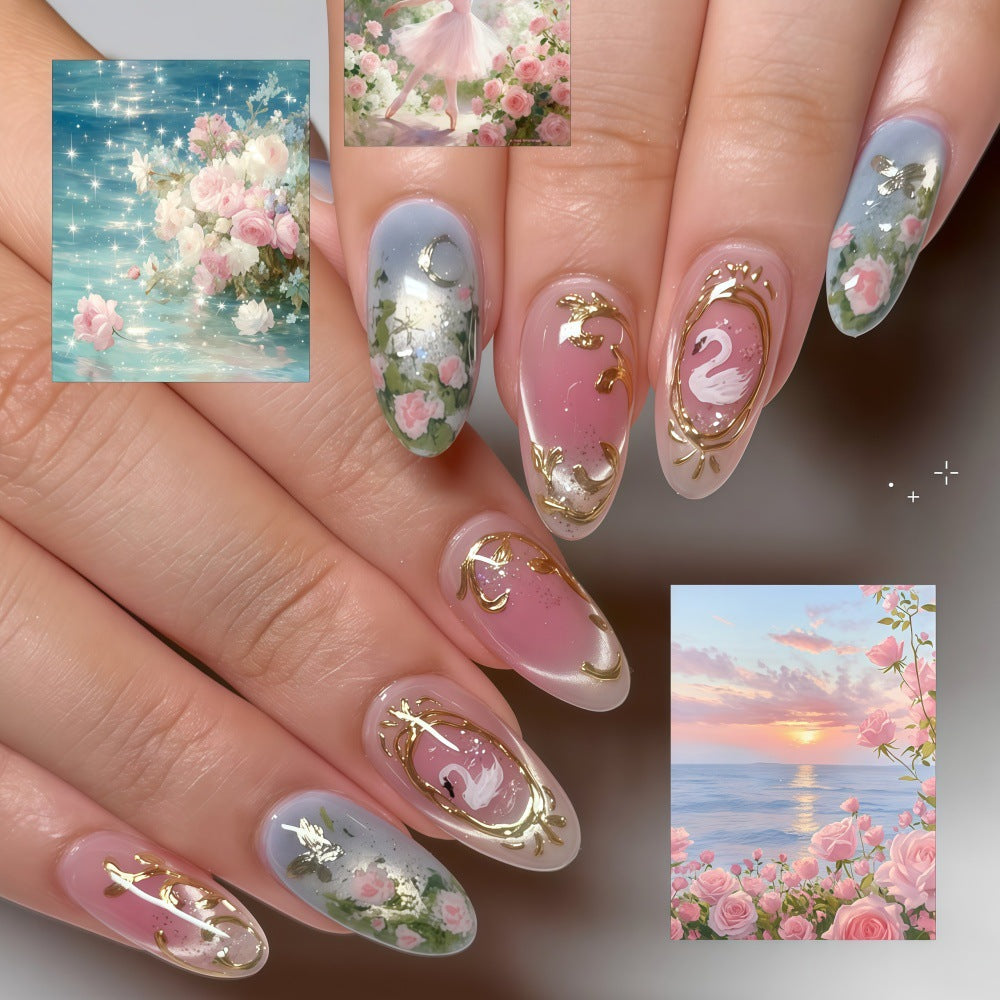 Elegant and playful artificial nails Acalora