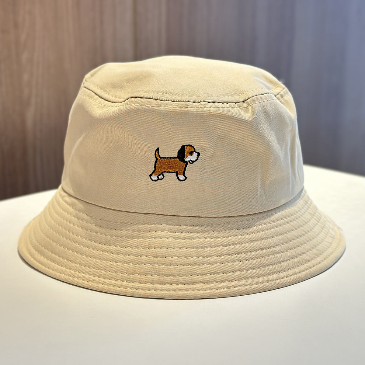 Embroidered Dog-Themed Bucket Hat