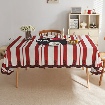Decorative Striped Tablecloth