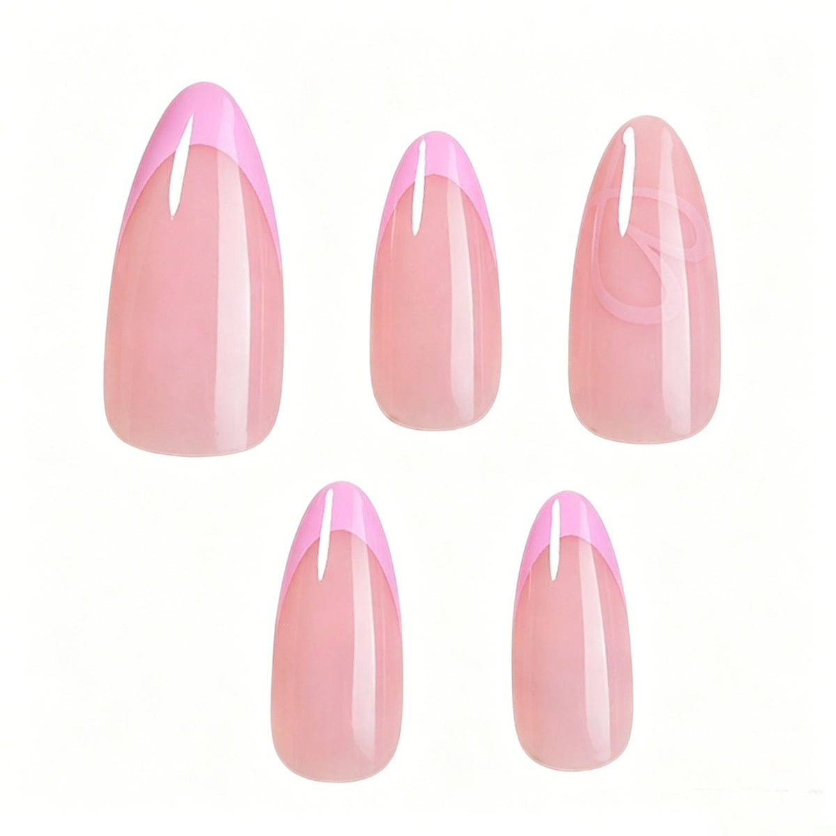 Elegant Stiletto Nail Art Tips with Heart Design Acalora
