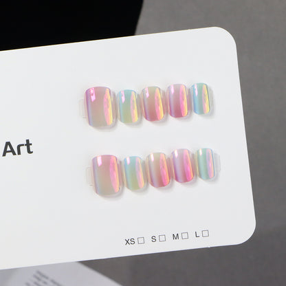 Iridescent Press-On Nail Art Set Acalora