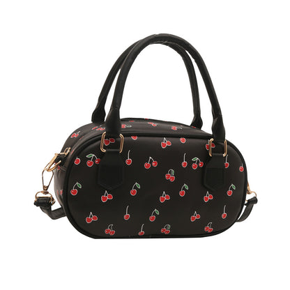 Playful Cherry Print Mini Handbag Acalora
