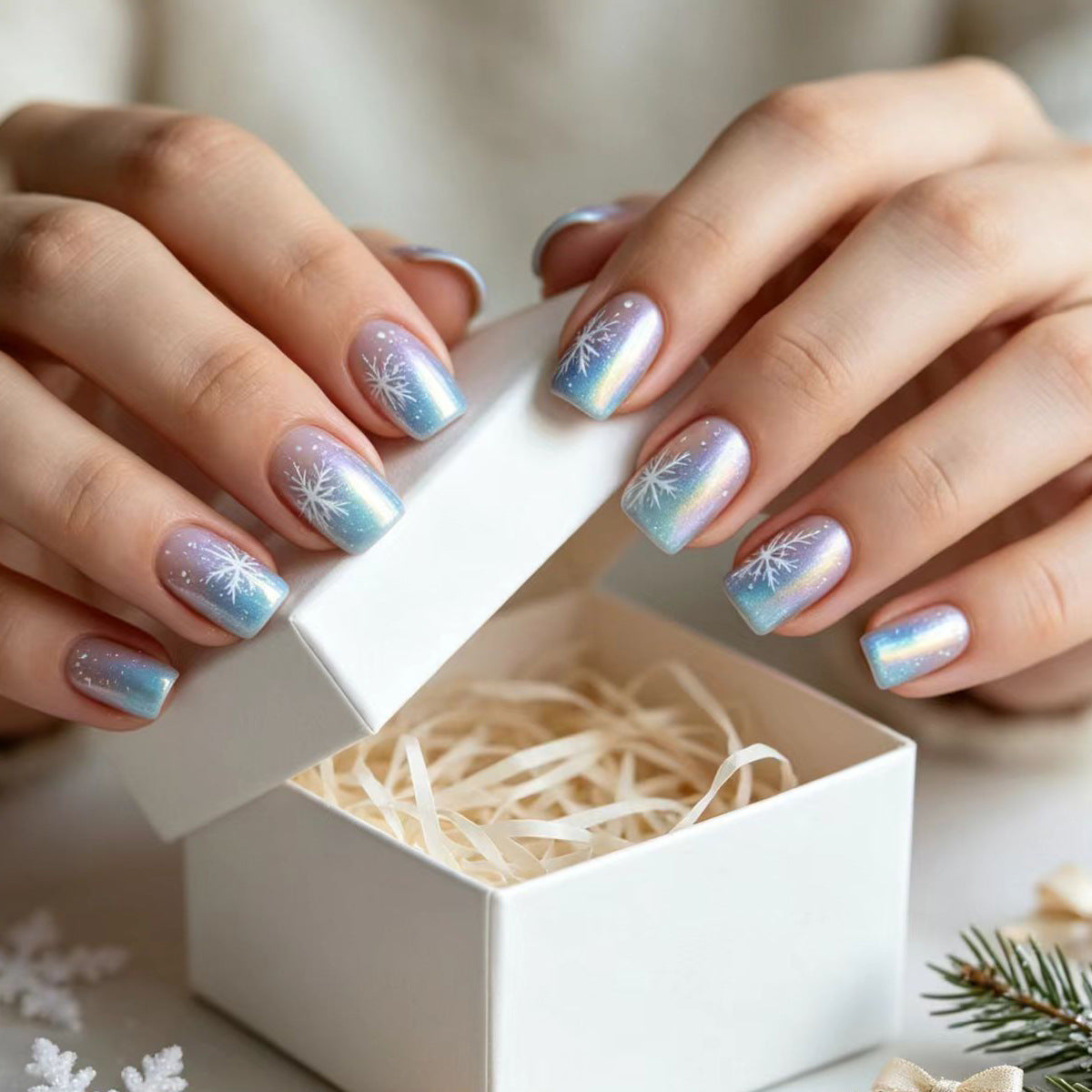 Artistic Winter Wonderland Nail Art Acalora
