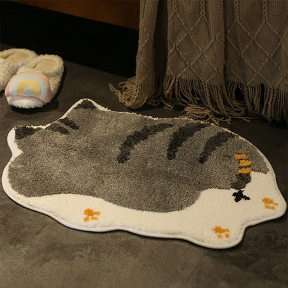 Cartoon Cat-Shaped Bath Mat