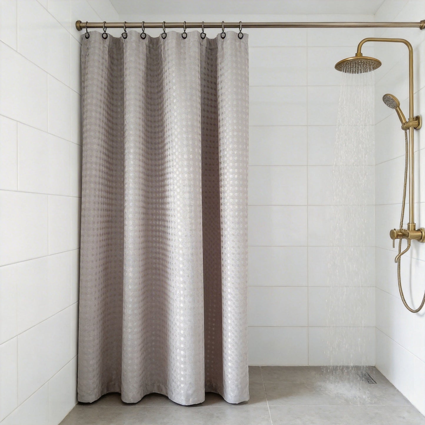 Textured Bathroom Shower Curtain