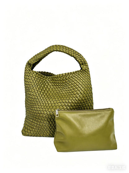 Textured Braided Tote Bag Acalora