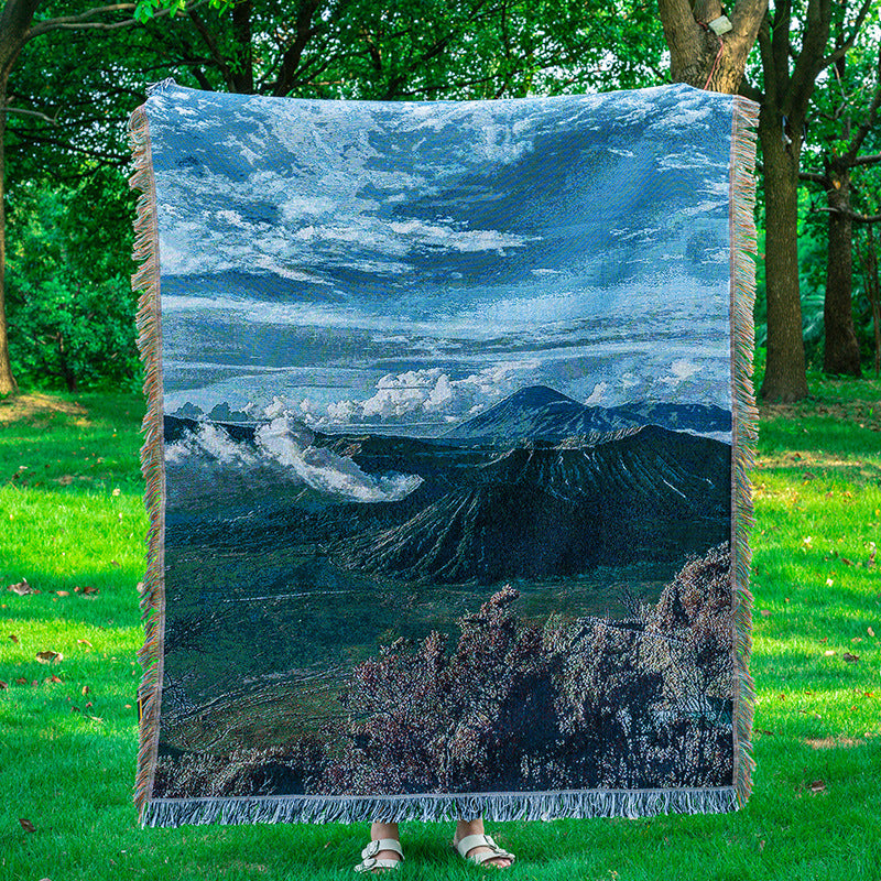Scenic Coastal Landscape Throw Blanket