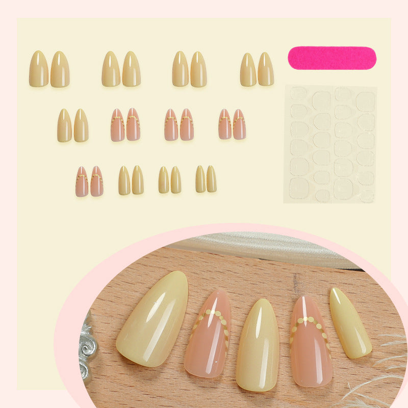 Elegant Natural Finish Press-On Nail Set Acalora