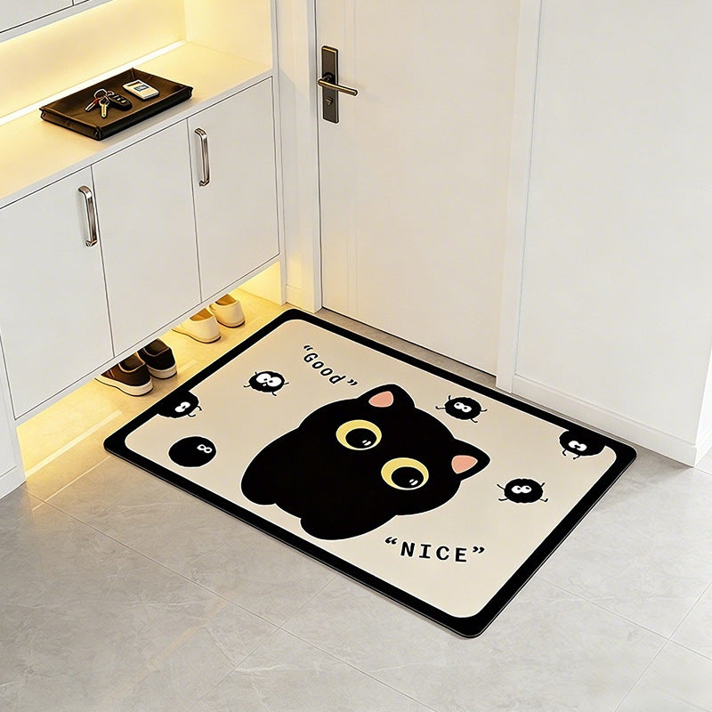 Playful Cow-Themed Bathroom Mat Acalora