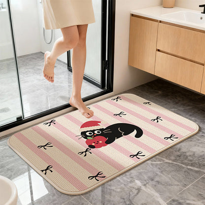 Cute Cartoon Cat Bath Mat
