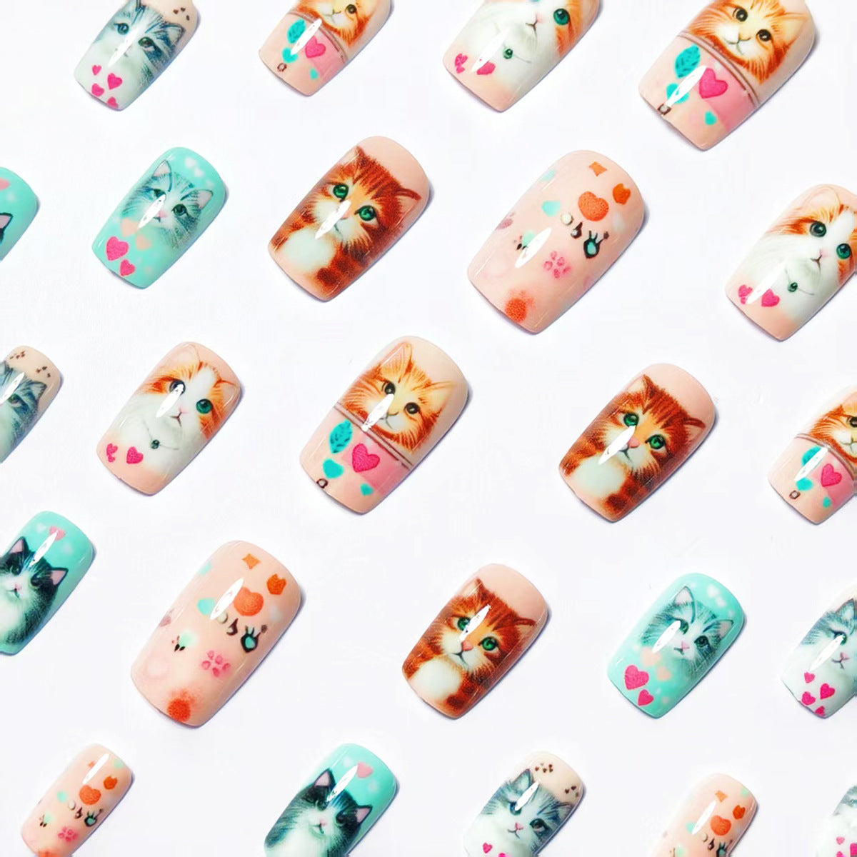Cat-Themed 3D Nail Art Acalora